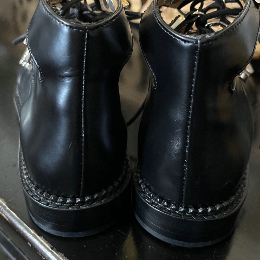 TOGA Pulla Black Lace-Up Boots with Silver Accents size 36 / 6 - Picture 6 of 6